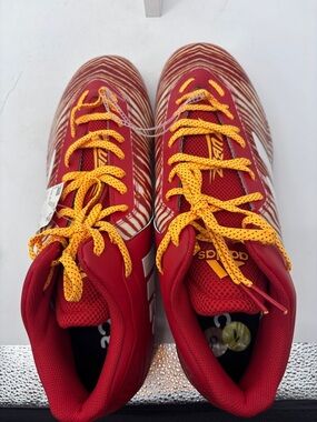 adidas Red and Yellow Athletic Cleats